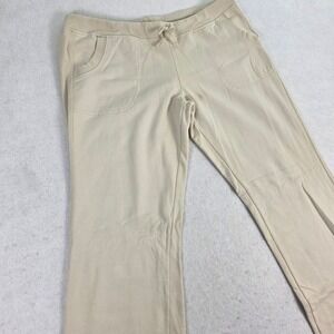 Patagonia Women Medium Pants Tan Excellent Organic Cotton Bootcut Yoga Lounge